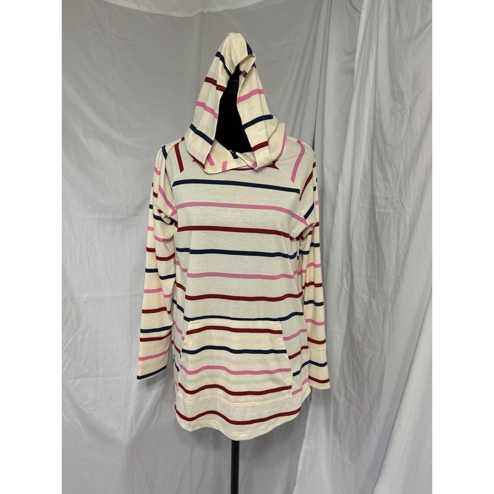 Medium LuLaRoe AMBER HOODIE ~‎ CREAM STRIPES PATTERN NWT